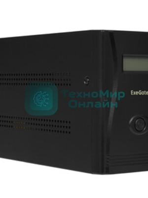 Источник бесперебойного питания ExeGate Smart LB-1000.LCD.AVR.4C13.USB (1000VA/650W, LCD, AVR, 4*C13, USB, батарея 12V 9Ah, черный)