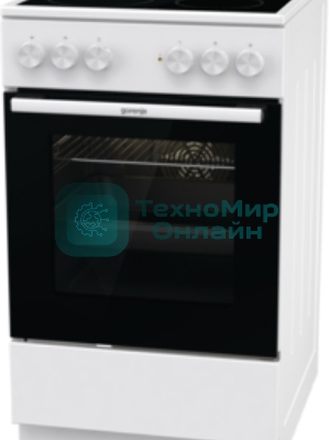 Плита электрическая Gorenje GEC5A41WG белый, конфорок 4 электрических, духовка 62 л, 50 см x 85 см x 59.4 см
