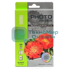 Фотобумага Cactus CS-GA620025 глянцевая A6 200 г/м2 25 листов