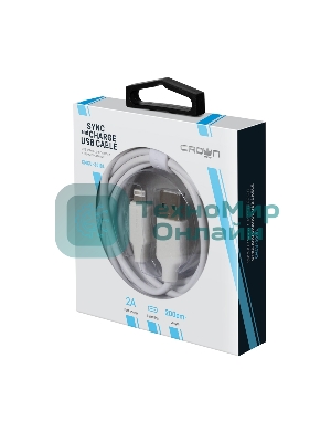 Кабель Crown USB - Lightning CMCU-3018L белый