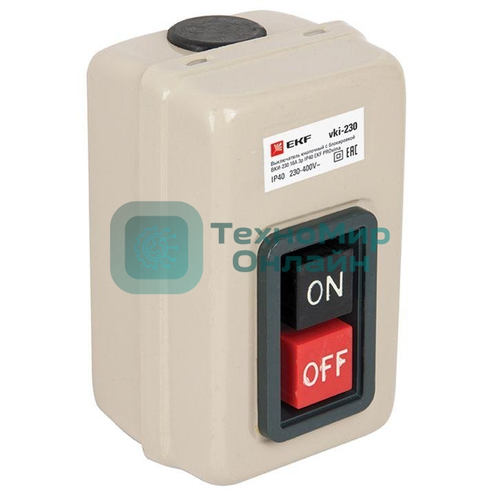 Выключатель кнопочный с блокировкой ВКИ-230 3п 16А IP40 PROxima EKF vki-230