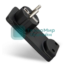 Вилка-невидимка электрич. с заземл. черный 16А 250В UNIVersal 5565419