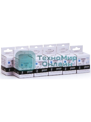 Лампа светодиодная Gauss Elementary MR16 5.5Вт цок.: GU5.3 спот 220B 4100K св. свеч. белый. ней. (упак.: 10 шт)