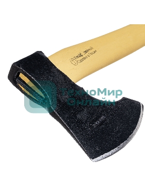 Топор Россия,1100 г,в сборе,кованый,деревянное топорище,500 мм, таежный 