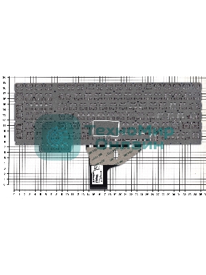 Клавиатура для ноутбука HP Omen 15-CE черная с красной подсветкой