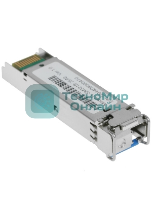 Модуль TP-Link SFP 1000Base-BX WDM Bi-Directional SFP module, TX: 1310 nm and RX: 1550 nm, 1 LC Simplex port, up to 2 km transmission distance in 9/125 μm SMF (Single-Mode Fiber), Supports Digital Diagnostic Monitoring (DDM).