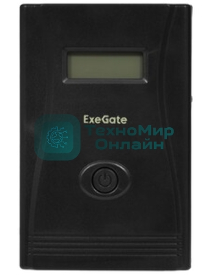 Источник бесперебойного питания ExeGate Smart LB-1000.LCD.AVR.4C13.USB (1000VA/650W, LCD, AVR, 4*C13, USB, батарея 12V 9Ah, черный)