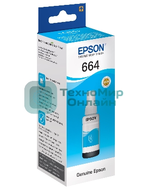 Чернила для Epson C13T66424A Epson L100 (cyan) 70 мл