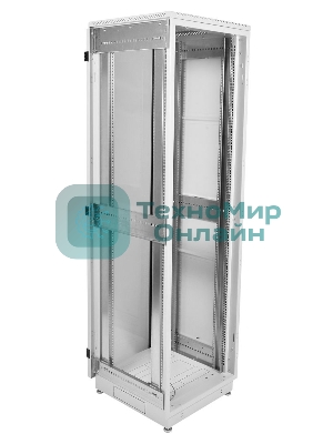 Шкаф телекоммуникационный напольный 42U (600x800) дверь перфорированная 2 шт. (3 места), ШТК-М-42.6.8-44АА