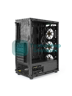 Компьютерный корпус Miditower ExeGate i3 BASE-NPX700 (ATX, БП 700NPX с вент. 12 см, с окном, 1*USB+1*USB 3.0, аудио, 4 вент. 12см с RGb подсветкой)