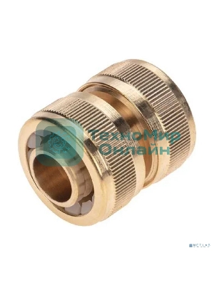 Муфта соединительная латунная ремонтная для шланга 3/4дюйм ЧЕТЫРЕ СЕЗОНА 62-0274