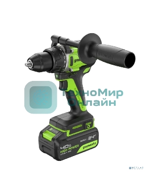 Дрель-шуруповерт аккумуляторная Greenworks GD24DD90 24V, 90 Нм, бесщеточная, 45/90Нм,2х4Ач,ЗУ,кор 3707507CUD