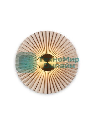 Настенный светильник Ambrella light LH72643 BR/WH латунь/бежевый 6W 3000K D300*100