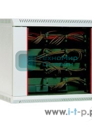 Шкаф телеком. настен, 15U, 600x650, дверь стекло (ШРН-15.650) (1 коробка)