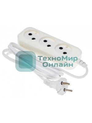 Сетевой удлинитель Buro BU-PSL3.1/W 1.5 м (3 розетки) белый (пакет ПЭ)
