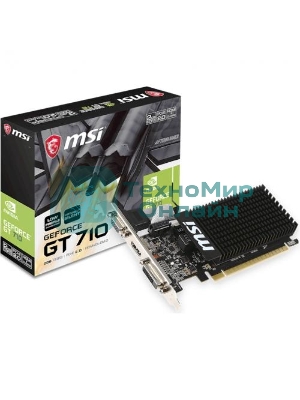 Видеокарта MSI PCI-E GT 710 2GD3H LP nVidia GeForce GT 710 2048Mb 64bit DDR3 954/1600 DVIx1/HDMIx1/CRTx1/HDCP Ret low profile