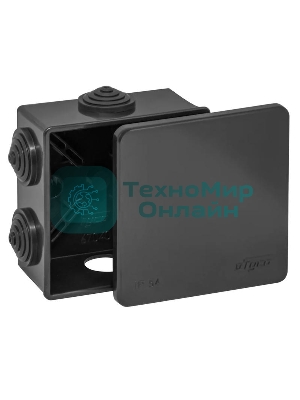 Коробка распределительная ОП 85х85х40мм УХЛ1 IP54 черный Ruvinil 67040Ч