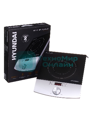 Плита настольная электрическая Hyundai HYC-0102 серебристый/черный стеклокерамика