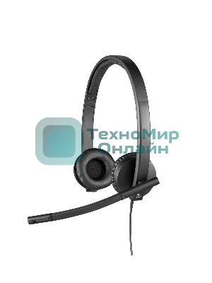 Гарнитура Logitech USB Headset H570e Stereo чёрный, проводная, USB