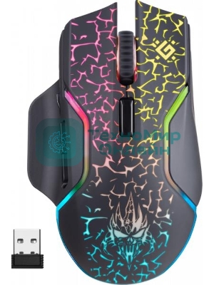 Мышь беспроводная Defender Oneshot GM-067 черный, 3200 dpi, радиоканал, USB, кнопки - 7