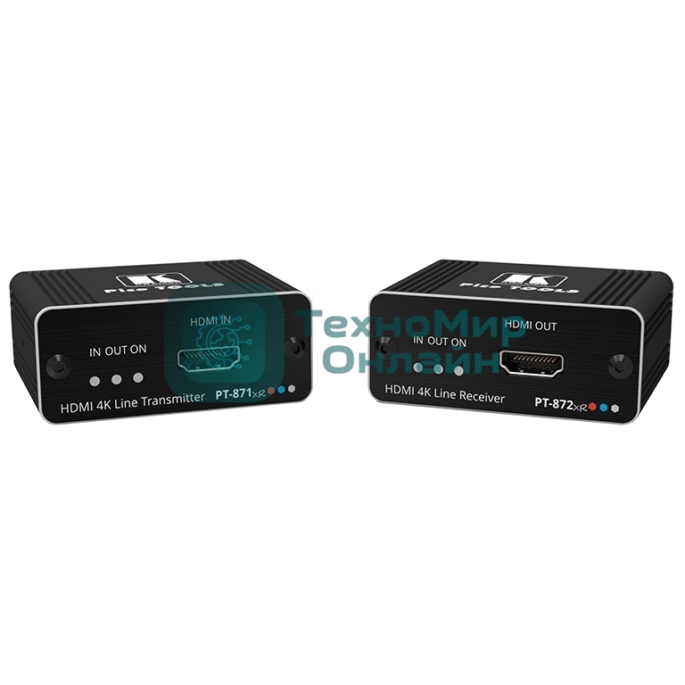 Комплект Kramer Electronics PT-871/2XR-KIT из передатчика и приемника HDMI по витой паре DGKat 2.0; поддержка 4К60 4:4:4