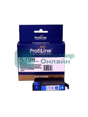Картридж струйный ProfiLine PL-T1292 для принтеров Epson Stylus SX230/SX235/SX420/SX425/SX430/SX435/SX438/SX440/SX445/SX525/SX535/SX620/Stylus Office B42/BX305/BX320/BX525/BX535/BX625/BX630/BX635/BX925/BX935/WorkForce 7015/7515/7525 с чернилами Cyan