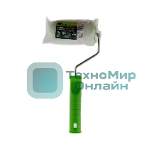 Валик Сибртех Искусственный мех с ручкой, 100 мм, ворс 15 мм, D 48 мм, D руч. 6 мм, полиэстер