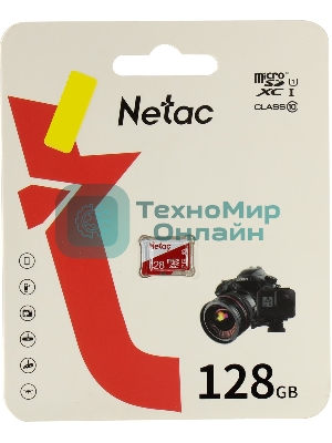 Флеш карта microSDHC 128Gb Netac P500 ECO NT02P500ECO-128G-S (без SD адаптера)