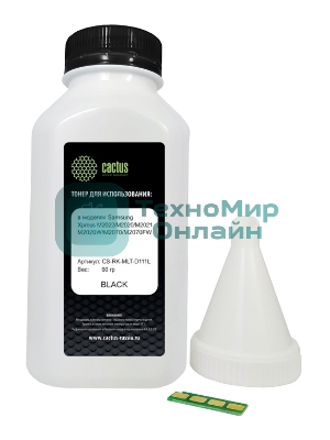 Тонер Cactus CS-RK-MLT-D111L черный туба 60гр. с чипом для принтера Samsung Xpress M2022/M2020/M2021/M2020W/M2070/M2070FW