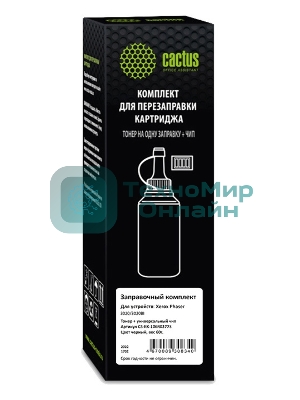 Тонер Cactus CS-RK-106R02773 черный флакон 60гр. (в компл.:чип) для принтера Xerox Phaser 3020/3020BI