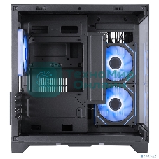 Компьютерный корпус 1STPLAYER MEGAVIEW MV5-TP ARGB черный mATX 3x120мм ARGB fans MV5-TP-BK-2FC7R-1FC7