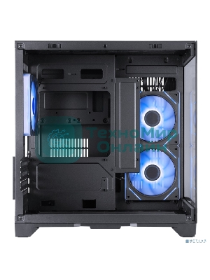 Компьютерный корпус 1STPLAYER MEGAVIEW MV5-TP ARGB черный mATX 3x120мм ARGB fans MV5-TP-BK-2FC7R-1FC7