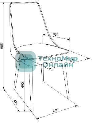 Стул для дома Бюрократ CH-K4 т. серый Holland 18 металл черный на ножках