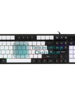 Клавиатура проводная Defender Dark Knight R GK-077, USB, черный/белый