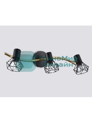 Светильник Ambrella light TR8657/3 BK/GD черный/золото E14/3 max 60W 550*100*185