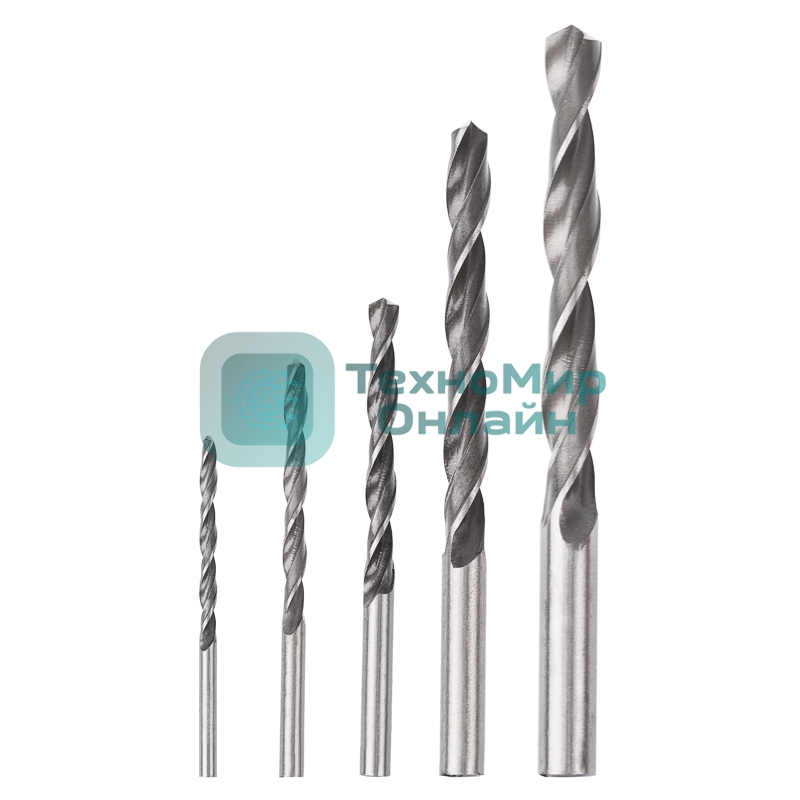 Набор сверл по металлу Kranz (HSS) диаметр 4.0-10.0 мм (5 шт.)