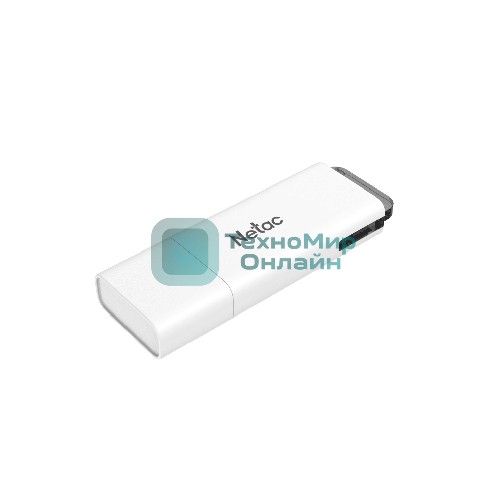 Флешка USB Netac U185 (NT03U185N-016G-20WH), 16Gb, USB 2.0, R/W 25/10, белый/серый