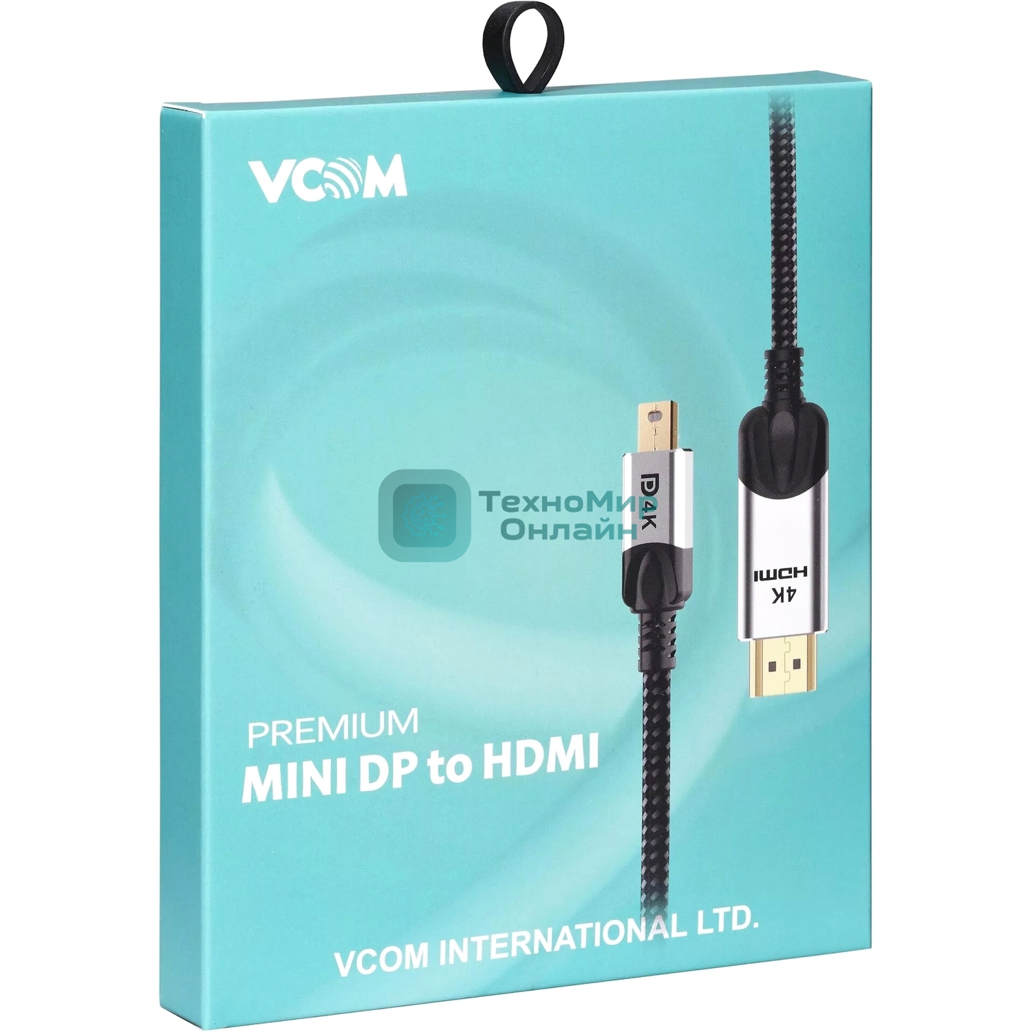 Кабель-переходник miniDisplayPort M-> HDMI M 4K@60Hz 1,5 м VCOM