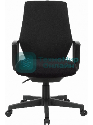 Кресло Бюрократ CH-545 черный, экокожа, 120 кг, механизм качания