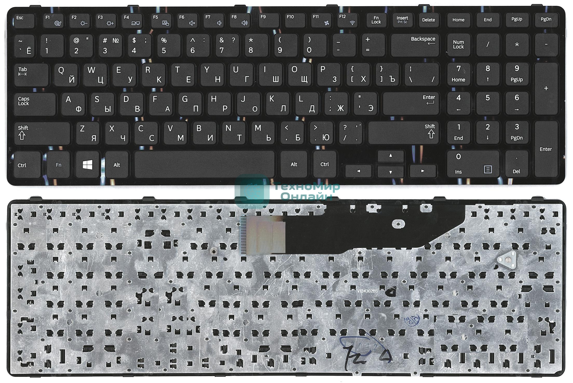 Клавиатура для ноутбука Samsung NP350E7C 355E7C черная рамка черная