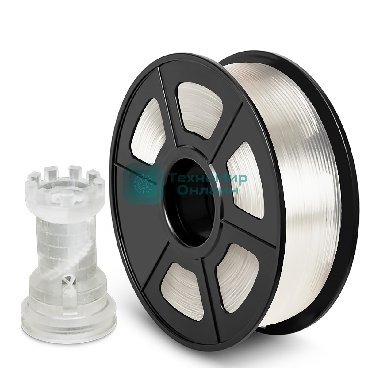Филамент NVPrint PLA Transparent для 3D печати диаметр 1.75мм длина 330 метров масса 1 кг