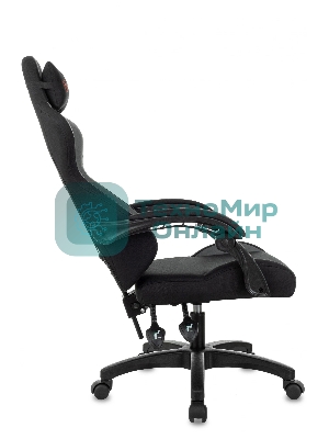 Кресло Zombie Void черный/серый, экокожа, 120 кг, механизм качания