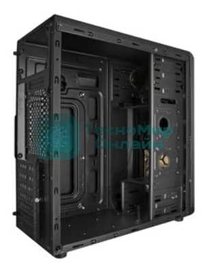 Компьютерный корпус Miditower ExeGate EVO-8227-NPX500 (ATX, БП 500NPX с вент. 12см, 2*USB+1*USB 3.0+HD Audio, черный, 3 вент. RGb, закаленное стекло)