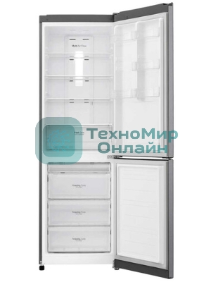 Холодильник LG GA-B419SLGL графит двухкамерный 223/79л морозилка снизу, No Frost
