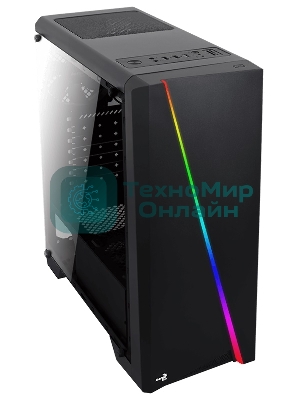 Компьютерный корпус Aerocool/Formula PGS-V Cylon , ATX, без БП, RGB подсветка, окно, картридер, 1x USB 3.0 + 2x USB 2.0, 1х12см вентилятор в комплекте