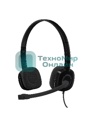 Гарнитура Logitech H151 чёрный, проводная, 3.5 мм
