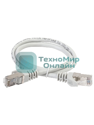 Коммутационный шнур (патч-корд) ITK PC01-C5EFL-1M, cat.5e FTP, LSZH, 1м, серый