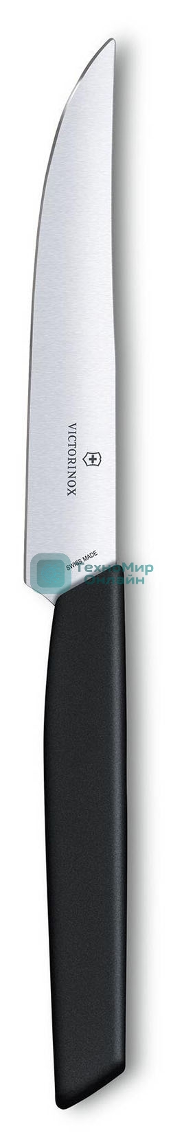 Нож кухонный Victorinox Swiss Modern (6.9003.12) стальной для стейка лезв.120мм прямая заточка черный
