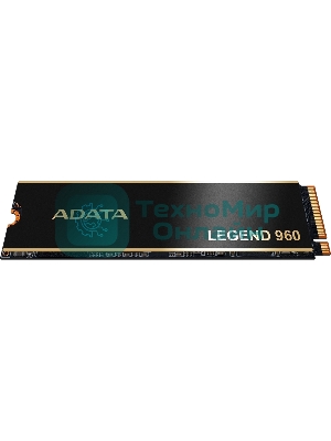 Накопитель SSD ADATA LEGEND 960, 4Tb, PCIe 4.0 x4, M.2 2280, NVMe, R/W 7400/6800, с радиатором