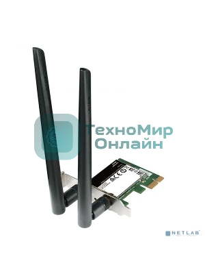 Сетевой адаптер WiFi D-Link DWA-582/RU/10/B1A DWA-582 PCI Express (ант.внеш.съем) 2ант. (упаковка 10 шт)